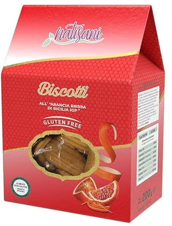 Biscotti all’arancia rossa di Sicilia IGP Senza glutine Natisani Gluten free 200gr