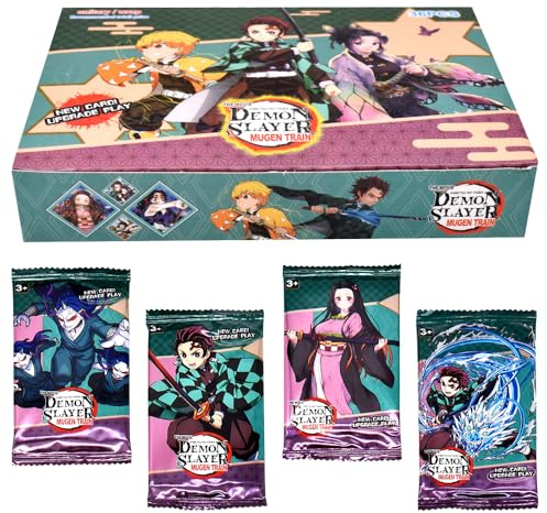 Deemonslayer Trading Cards, 252 PCS Anime Cards Postcard Collectable Anime Photo Card Anime Trading Cards Collectable Cards Trading Card Game Birthday Gift for Children (36 Packs,7 Cards/Pack)