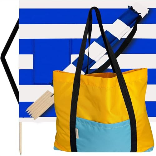 SILUK Protección contra el viento para playa, 8 m, color amarillo