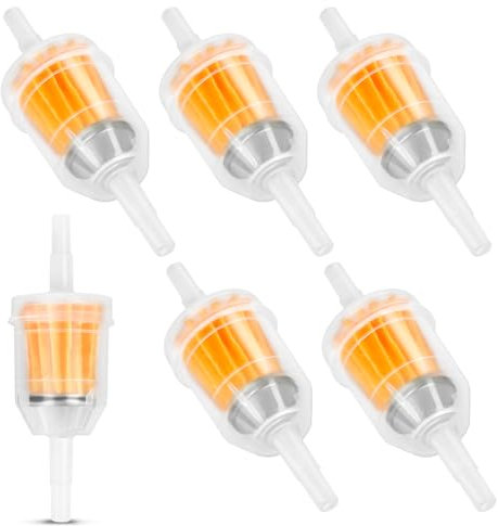 6 Stück Kraftstofffilter 6mm / 8mm, Benzinfilter Universal GasöL, Sprit Filter, GasöL FlüSsigkeitsfilter Benzinfilter Moped, Kraftstofffilter Diesel Für RasenmäHer Auto Motorrad Diesel Moped