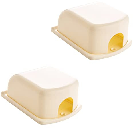 FRCOLOR Copertura Decorativa Per Presa Sicura in Abs, Copripresa Adesivo Senza Foratura, Resistente a Umidità e Vibrazioni, 2 Pezzi Per Protezione Ragazzo Ragazza e Decorazione Pareti