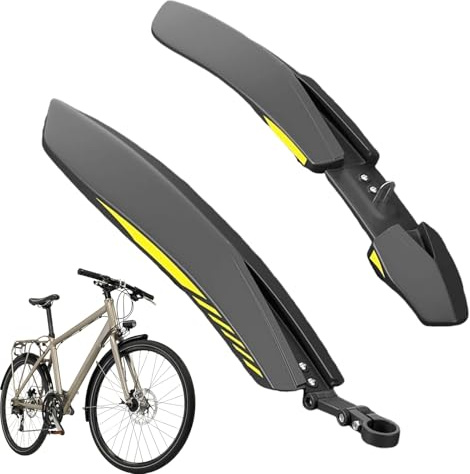 Lpoppcx Guardabarros para bicicleta de montaña, guardabarros delantero y trasero contra barro y grava, para bicicletas de carretera de 24, 26 y 27,5 pulgadas en condiciones húmedas