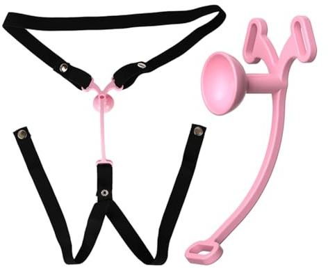 Klassiska skyddsburar för män, smidiga att bära med anti-av-hjälprem, design i fjärilsform-RDLZ07X (R1-Rosa, Large+1 bälte)