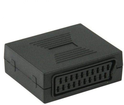 CABLEPELADO Adaptador empalme scart hembra | Adaptador para cable SCART hembra a hembra | Acoplador 21 Pin Scart | Empalme euroconector | Hembra a Hembra | Negro