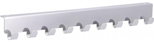 SIRO Türgarderobe Brandis, Schlicht, Stahl chrom glänzend, 366 mm x 32 mm x 41 mm, LA 336 mm, 2303-366ZN1KV1K