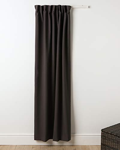 Caravan Door Curtain Fully Lined - 3 pencil pleat panels Plain 100% Polyester fabric (Dark Grey, 66 Width x 78 Single Door Curtain)