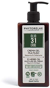 PhytorelaxLaboratories Olio 31 Erbe Vegan & Organic - Crema Gel Multiuso - Balsamica E Defaticante - 250 ml