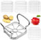 5 in 1 Potatoes Fruit Cutter Stainless Steel, Divider Chopper, French Fries Tool, Apple Corer, Manual Vegetable Slicer, Vegetables Dicer with Non-slip Handle for Onion, Salads, Tomato