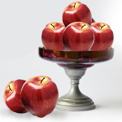 Tuxiaobu Finto rosso delizioso, 6 pezzi finta plastica rossa deliziosa, frutta artificiale decorazione