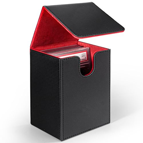 CollectHall PSA Graded Card Case, PU Leather Graded Card Organizer Box, BGS Graded Card Storage Case