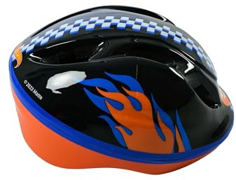 Hot Wheels Fahrradhelm Kinder | Kinderhelm 3 Jahre | Gr. 52-56 | 220g Leicht | Helm | Geschenke für Jungen | Fahrrad Zubehör | Outdoor Spielzeug | Autos