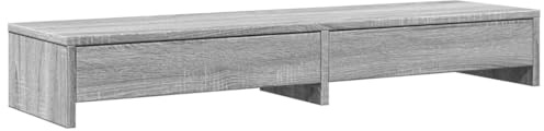vidaXL Skärmställ med lådor grå sonoma 100x27x15 cm konstruerat trä