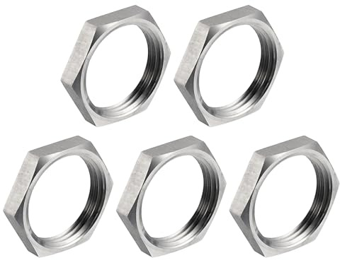 QUARKZMAN 5 st 304 NPT 3/4 tum sexkantsmutter i rostfritt stål 3/4 tum hona gänga för fast hydraulik, högtryckstvätt och undermonterad renare