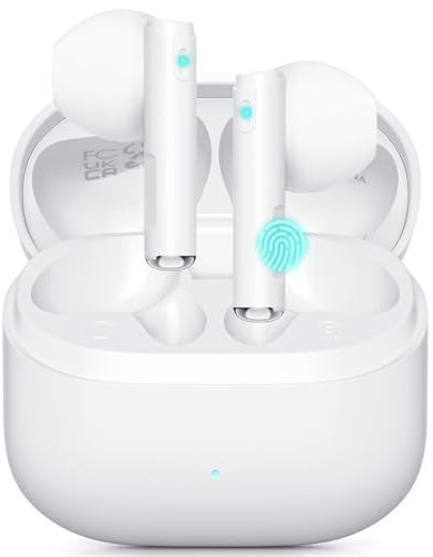 Ecouteurs Bluetooth sans Fil, Intra-Auriculaires 5.3 avec Hi-FI Son Stéréo et Micro HD, IP7 Étanche, 46 Heures de Lecture