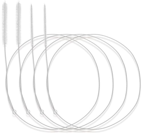 4 st borst spets långa tubrengörare flexibel matning tub borste smal dränering hål rengöringsverktyg mjuk nylon borst huvudborste 102 cm plugghål rengöringsborstar för kylskåp kök soltak