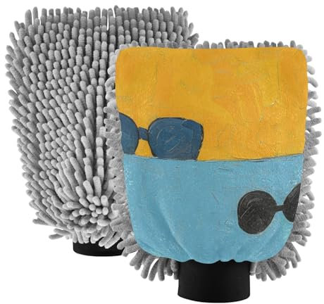 Guanti da sole per lavaggio auto antigraffio guanti per lavaggio auto spugne per lavaggio auto