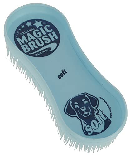 MagicBrush Dog Soft Brosse pour Chien, Bleu Clair, 1 Unité