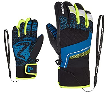 Ziener Kinder LONZALO Ski-Handschuhe/Wintersport | wasserdicht, Primaloft, Persian Blue, 6