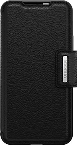 OtterBox Strada MagSafe Skal för Samsung Galaxy S22+, Svart | Stöttåligt, fallsäkert, premiumläder skyddande folioskal med två korthållare, testad till militärstandard x3