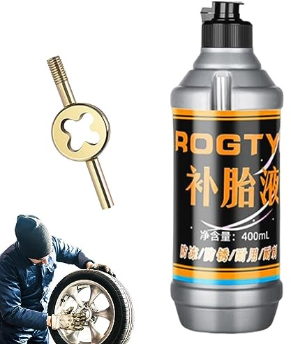 Inflador de neumáticos, kit universal de reparación de neumáticos de 400 ml, sellador rápido no destructivo para vehículos de carretera con ruedas pequeñas y medianas