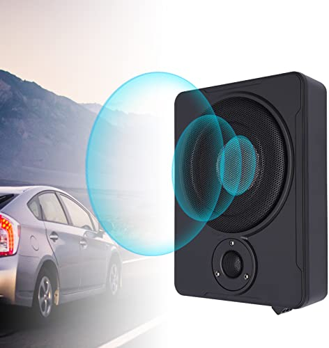 Dekltus Bil aktiv understol kompakt subwoofer 600 W bil subwoofer 8 tums aluminium ultratunn bil ljud modifierad bil subwoof, svart
