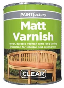 SDMAX Matt Clear Varnish Tin Can, Durable and Long Lasting Protection, Non-Cracking, Quick Drying, Easy to Use, Portable, Ideal Use for Metal, Concrete and Wood, 300ml (1PCS)