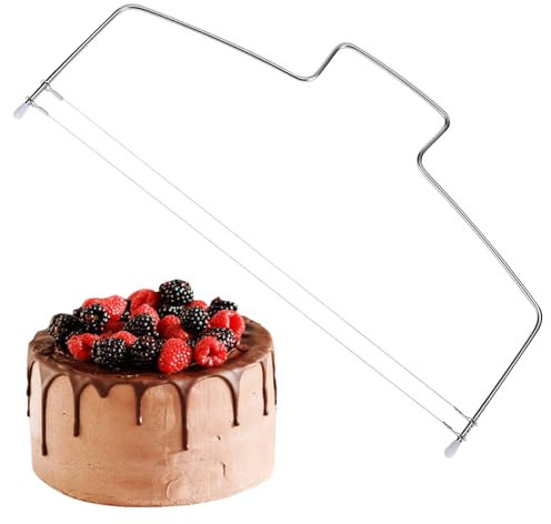 JJQHYC Taglia Torta 32 cm Affettatrice in Acciaio inox, Taglia Pan di Sspagna Regolabile Tagliatorte