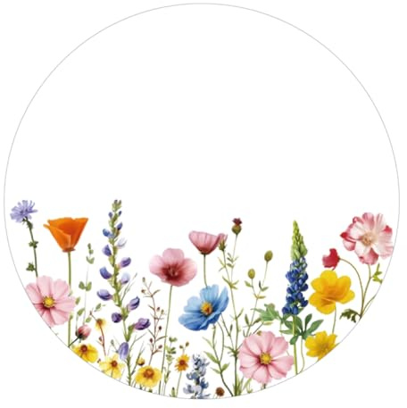 G2PLUS Pegatinas Florales Redondas: 120PCS Etiquetas Autoadhesivas de 4 cm con Diseño Floral para Regalos de Boda, Fiestas, Envoltorios de Regalo, Manualidades,Sobre