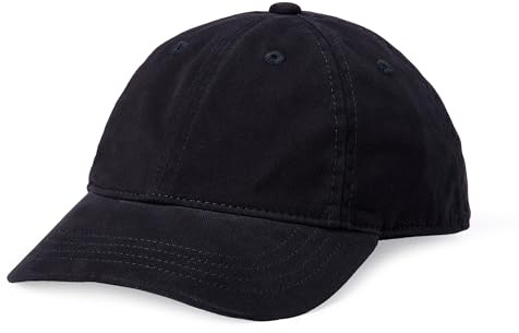Amazon Essentials Gorra de Béisbol Infantil de Algodón Lavado Unisex niños, Negro, M-L