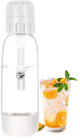 Máquina de fabricante de agua con espumoso - fabricante de bebidas de burbujas portátiles con botella recargable | Creador de refrescos para casa, cocina, bar de cócteles, viajes y bebidas de fiesta b