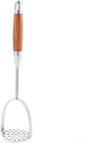 Schiacciapatate ergonomico in acciaio inossidabile resistente alla ruggine per una preparazione liscia della purea, facile da pulire e progettato per uso in cucina a lungo termine (palissandro)