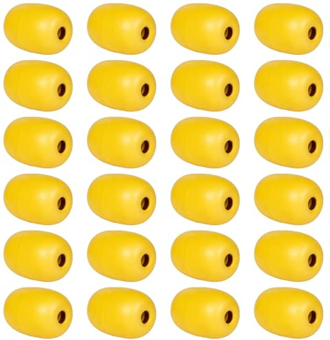 SagaSave Rope Floats, Yellow Boat Anchor Buoy Oval Water Floating Anchor Ball PVC Crab Trap Floats for Tow Rope, Swimming Pool, Fishing Marking