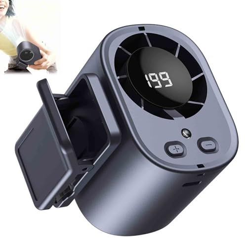 Climatiseur portable à clip pour voiture, mini ventilateurs de refroidissement personnels rechargeables par USB, 2026 avec écran LED, rotation à 360°, 199 vitesses réglables pour la maison