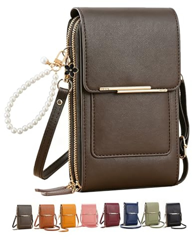 OADAA 2026 New Anti-Theft Leather Bag for Women, Touchscreen Phone Crossbody Bag for Women, Touchscreen Crossbody Purse with 1Pc Keychain