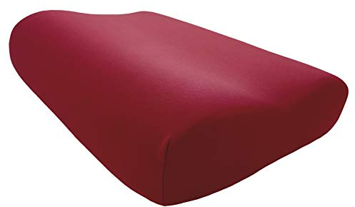 Edda Lux Bezug passend für Tempur Shape Schlafkissen S, M und L, 50 x 31 cm, formbeständiger Jersey Kissenbezug für Nackenstützkissen, aus 100% Baumwolle, in Karmin