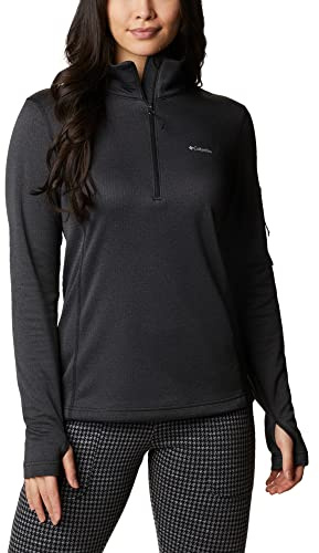 Columbia Mujer Sudadera De Forro Polar, Black Heather, XS