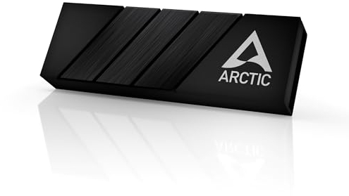 ARCTIC M2 Pro - Heatsink-Kühler für M.2 2280 SSD, mit ARCTIC TP-3 Wärmeleitpads, kompatibel mit PC & PS5, für doppelt und einseitig bestückte SSDs - Schwarz