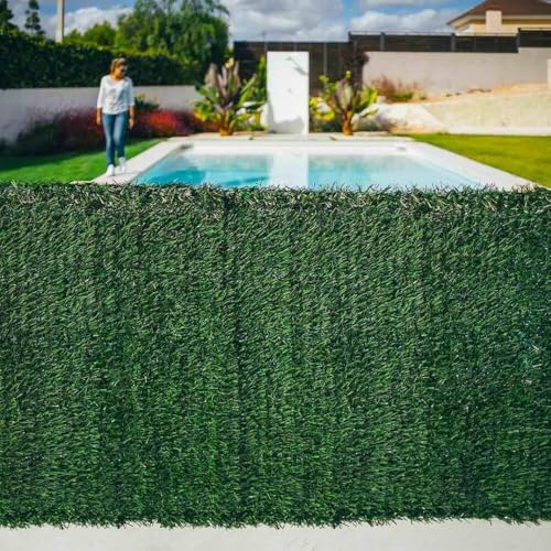 Mugar- seto artificial de jardín- cerramiento con 90% de ocultación. Valla para jardín decorativa. Tres medidas disponibles. (1,5x3m)