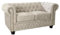 Riess Ambiente Chesterfield 2er Sofa 150cm Samt Champagner beige 2-Sitzer mit Knopfheftung und Federkern Couch Polstersofa Polstercouch Samtsofa Samtcouch