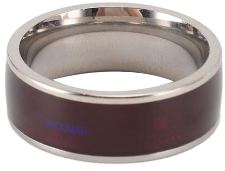 Fockety Anillo Inteligente NFC, Anillo NFC de Acero Impermeable para Teléfono Móvil para Chip Ntag213, Usable Fasion Ring para Hombres o Mujeres Desbloquea Cerraduras de Puertas (Silver)