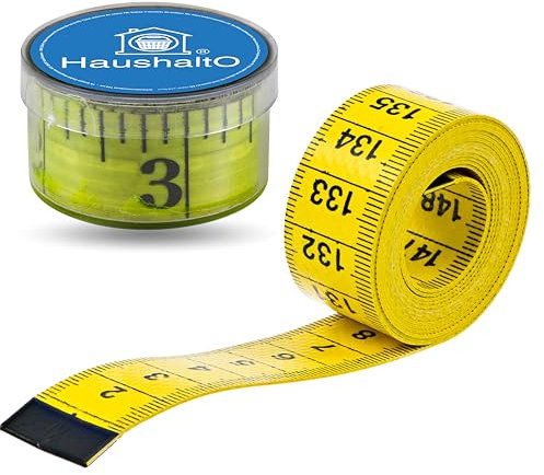 2 en 1 – Cinta métrica de 150 cm – Medición precisa – Cinta métrica cm + cinta métrica pulgadas – Caja de almacenamiento