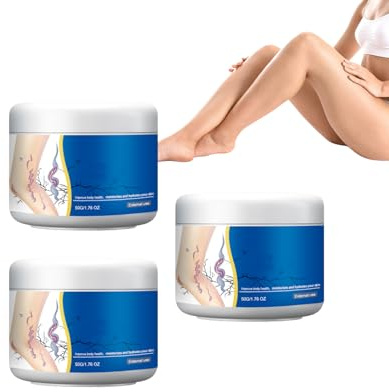 Beruhigende und feuchtigkeitsspendende Beincreme, Gelcreme für trockene Haut, leichte und nicht fettende Feuchtigkeitscreme, tägliche Feuchtigkeitscreme für die Beine, alle Hauttypen (3 Schachteln)