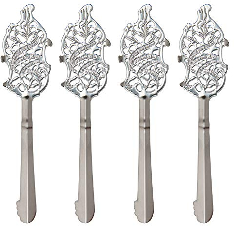 4x Cucchiaio da Assenzio di ALANDIA | Absinthe Feuilles | Acciaio Inox | Alte Qualità