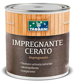 Impregnante Protettivo Finitura Cerata Per Legno TASSANI Lt. 0,75 (Trasparente Incolore)