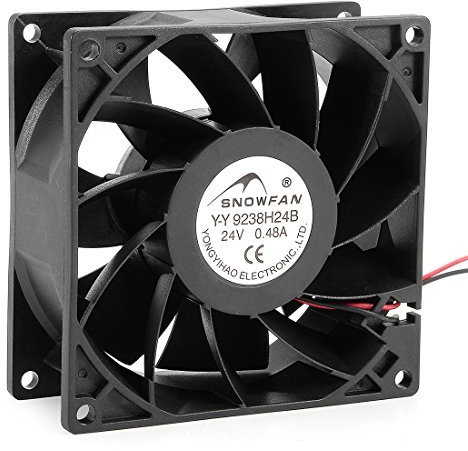 N/A 92mm x 38mm 24V DC Ventilador de refrigeración de larga vida con doble rodamiento de bolas para ordenador caja ventilador