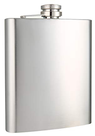 TOX TANEAXON 18 oz Silver Large Capacity Stainless Steel Whiskey Hip Flask for Liquor