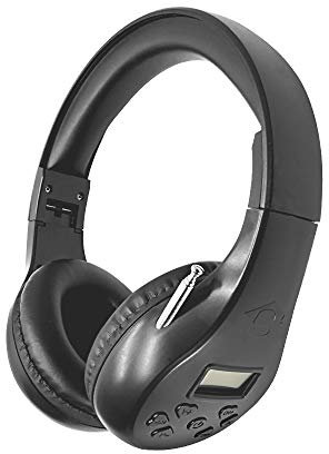 Portable Personal FM Radio Headphones, Earmuffs with Best Reception, Wireless Headset with Built-in Radio for Mowing, Jogging, Walking, Daily Working, Powered by 2 AA Batteries