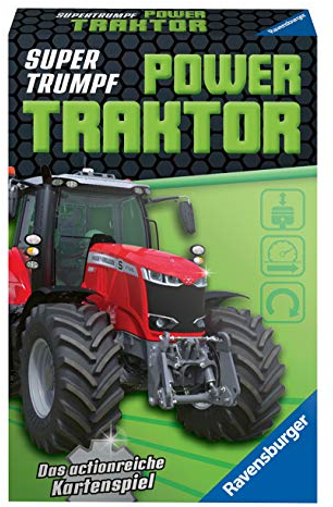 Ravensburger Kartenspiel, Supertrumpf Power Traktor 20689, Quartett und Trumpf-Spiel für Technik-Fans ab 7 Jahren