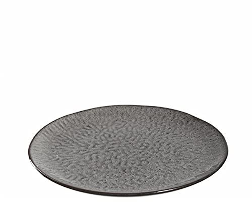 Leonardo Matera 27cm Charcoal Grey Rustic Stoneware Dinner Plate