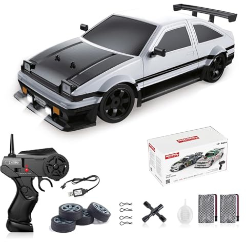 Goolsky Remote Control Drift Car 1:16 Scale 2.4G High Speed 4WD Racing Toy With LED Lights and Spray Function